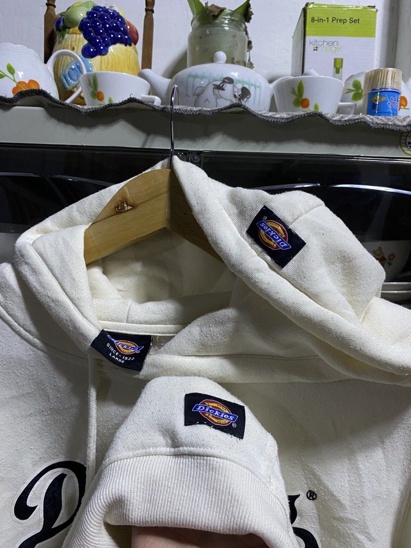 Dickies double patch hoodie (Category: Hoodies) located in Butuan. Submitted by timeless_curations (Listing ID 1465344792, Image 1). Description: 23 by 27 Color ivory Good as new.