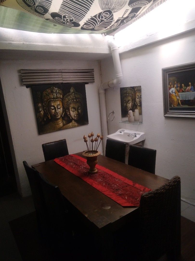 Dining set (Category: Tables & Sets) located in Petaling Jaya. Submitted by fredo_1961_5322 (Listing ID 1463144785, Image 2). Description: Elegant dining table with 6 chairs. Table made of solid wood, heavy, very sturdy. 6 chairs with comfortable seat and back rest..