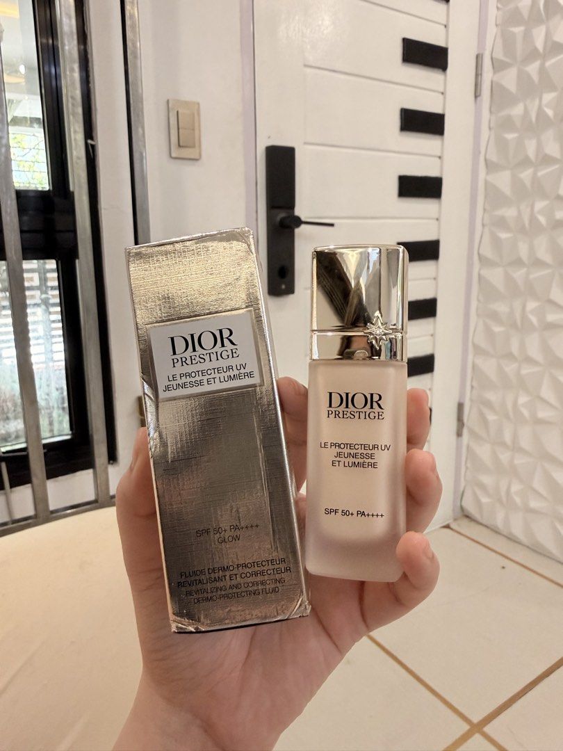 Dior Prestige LE Protector UV spf 50+ (Category: Makeup) located in Tanza. Submitted by ilovediyour (Listing ID 1465209242, Image 1). Description: 1 super small pump missing for swatch only Shade - glow.