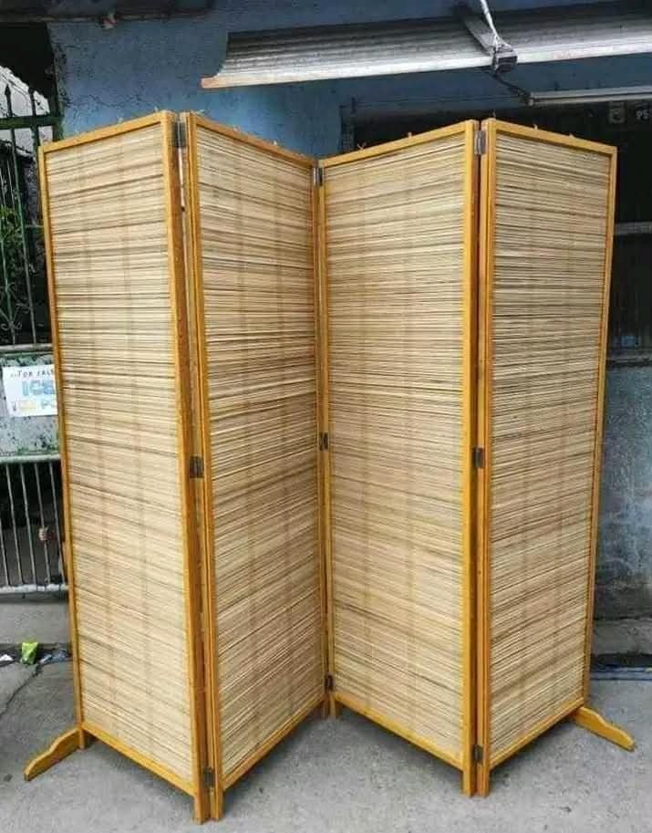 DIVIDER WALL FOLDABLE (Category: Other Home Furniture) located in Taytay. Submitted by jhuvy_ (Listing ID 1465257598, Image 3). Description: Transform your space with this elegant Japanese inspired divider partition! Perfect for adding privacy, creating separate areas, or enhancing your home with a minimalist and modern aesthetic. Its foldable design makes it easy to move, store, and position anywhere you need. 🪵 Material: Wooden Native / Fabric