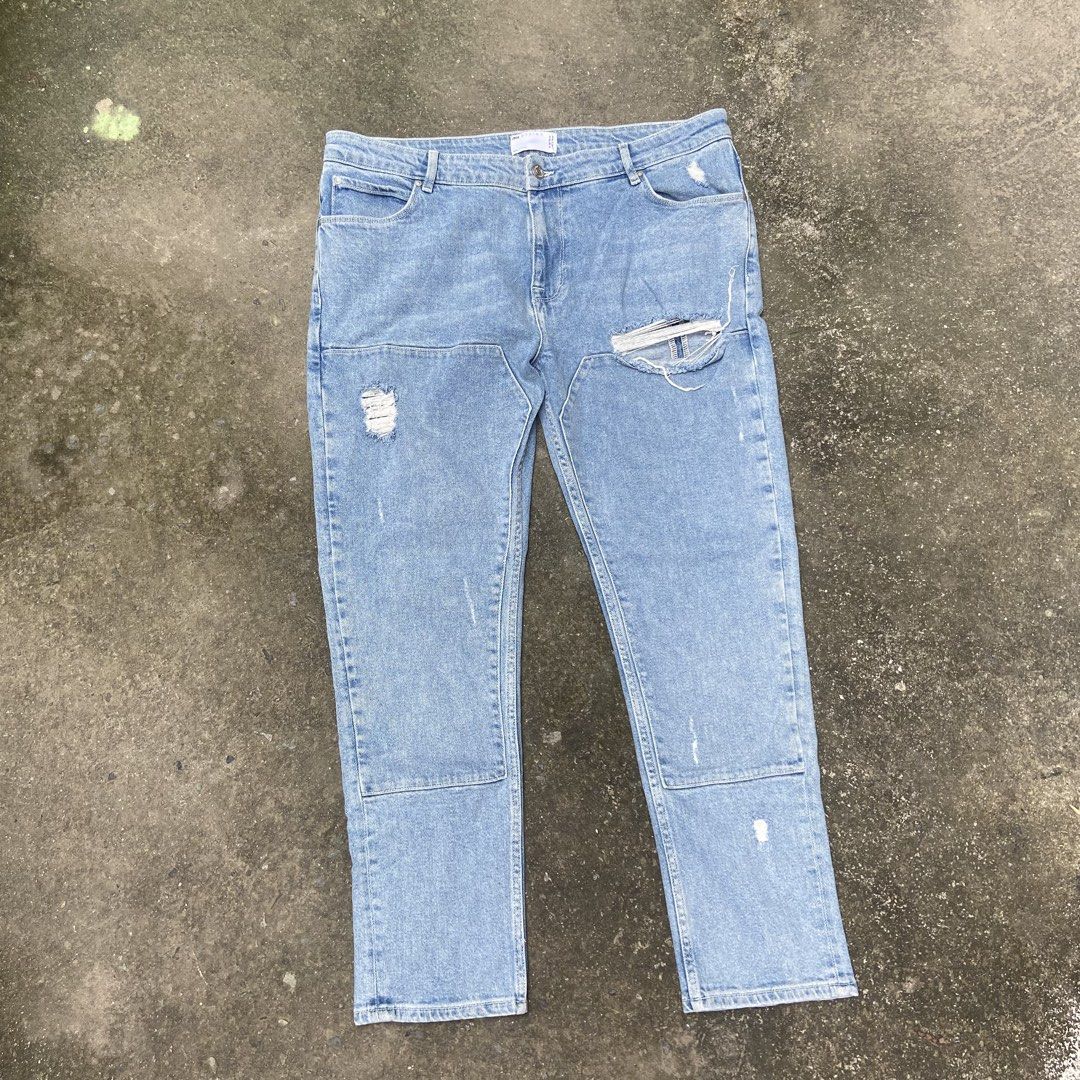 Double Knee Distressed Asos Design Denim Pants (Category: Jeans) located in Angeles City. Submitted by eriellynnthrifts (Listing ID 1465342675, Image 1). Description: 38 W 40 L 7 Leg Opening Distressed . See photos for details 450 Angeles City Pampanga.