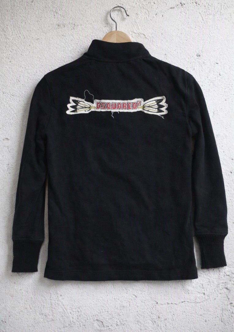 Dsquared2 polo sweatshirt (Category: Coats, Jackets and Outerwear) located in Baguio. Submitted by luxeloomarchive (Listing ID 1465262321, Image 2). Description: Title: Dsquared2 Men’s Black Long-Sleeve Polo Sweatshirt – Size M – Made in Italy ​Description: Elevate your luxury streetwear game with this authentic Dsquared2 black long-sleeved polo sweatshirt. Combining the comfort of a sweatshirt with the structured look of a polo, this piece featu