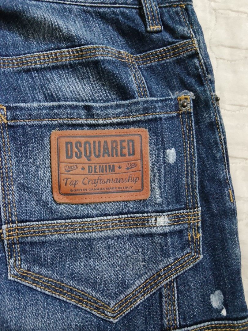 DSQUARED Pants (Category: Jeans) located in Bago City. Submitted by champsthrift. (Listing ID 1465261417, Image 3). Description: Authentic excellent condition 10/10 color rate issue:paint stains pls check photos, waist-30-32 length -36 hem-6.5.