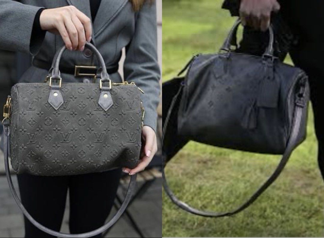 Embossed Speedy Suede Bandouliere (Category: Shoulder Bags) located in Quezon City. Submitted by chic.bags (Listing ID 1465307884, Image 3). Description: Coded With lock and key With hang tag With sling With wallet With dust bag Good as new No issue Actual photo posted Japan preloved Mop: gcash.