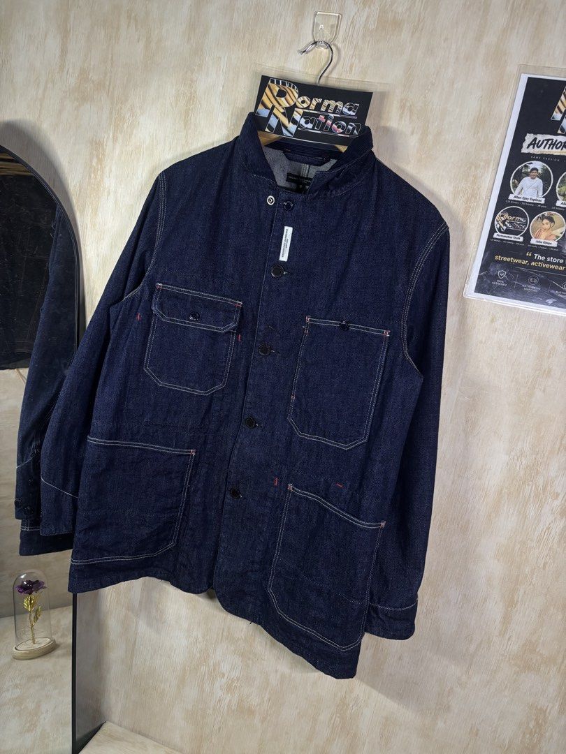 ENGINEERED GARMENTS 12oz CONE MILLS COVERALL JACKET (Category: Coats, Jackets and Outerwear) located in Cabuyao City. Submitted by pormanation-thrift-store (Listing ID 1465194795, Image 2). Description: ENGINEERED GARMENTS 12oz CONE MILLS COVERALL JACKET Condition: LIKE NEW Color rate: 10/10 (PWEDE SA MASELAN) Size: SMALL Dimes: 21.5Wx29”L Issue: NONE❌ Price: 7500.