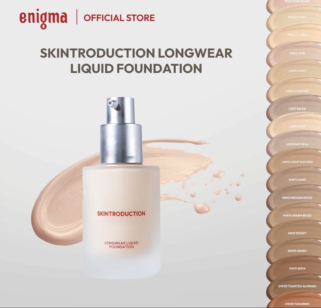 Enigma Foundation LN07.5 Oat (Category: Makeup) located in Manila. Submitted by zzungcart (Listing ID 1465219711, Image 1). Description: srp 699, selling for 440 Shade: LN07.5 Oat (Light-medium neutral olive undertone) like new, opened Sept 30, used half a pump to test the shade shipping from angeles pampanga or tondo, manila.