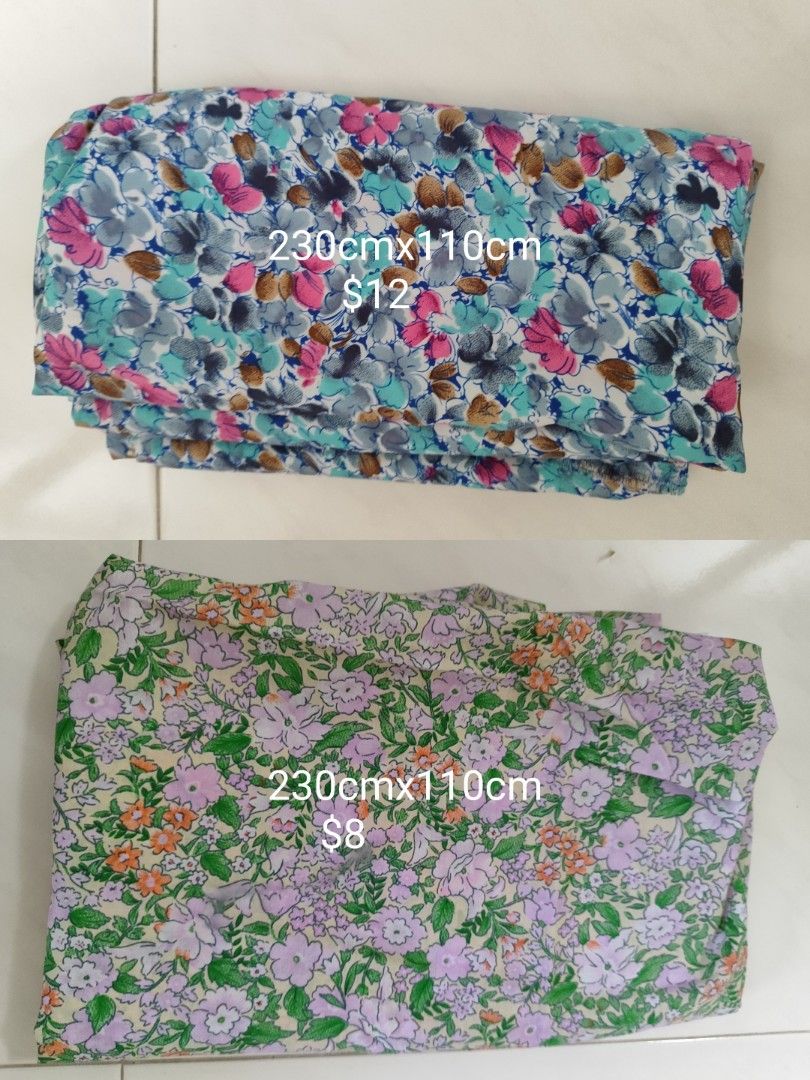 Fabrics (Category: Craft Supplies & Tools) located in Singapore. Submitted by sunrisetoday (Listing ID 1465248721, Image 5). Description: $5 - $12 each piece of fabric .