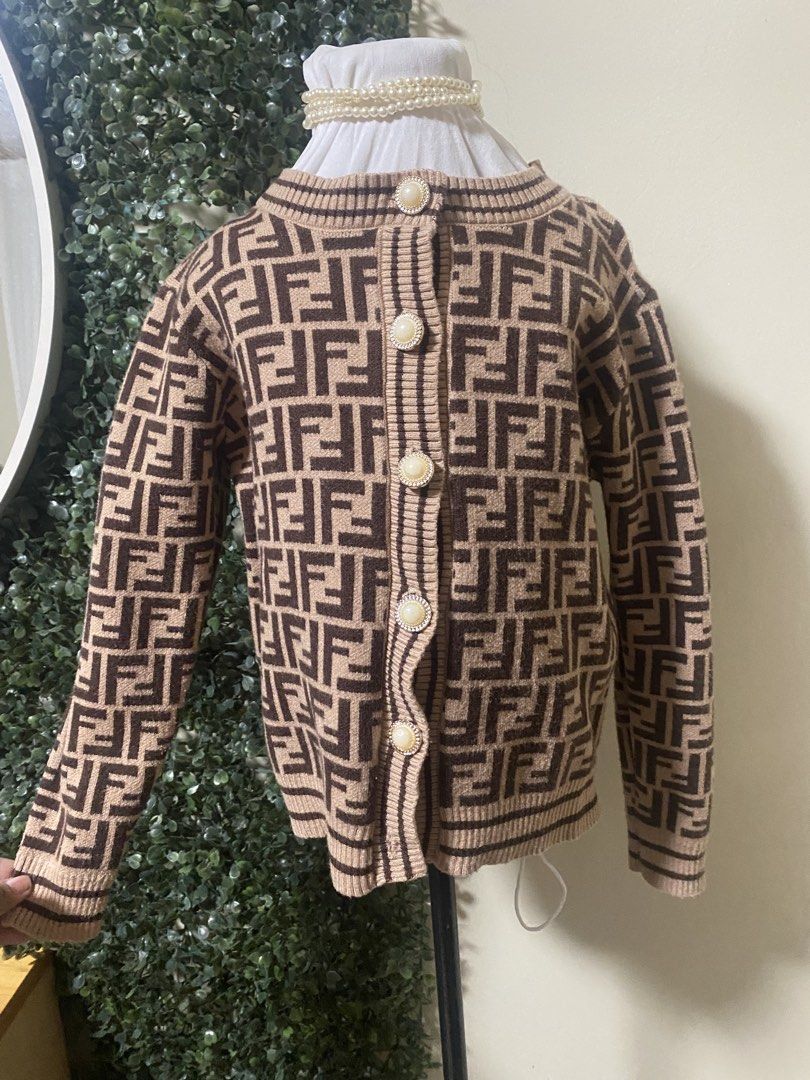 Fendi monogram cardigan for kids (Category: Babies & Kids Fashion) located in Manila. Submitted by avathriftedcloset (Listing ID 1465334579, Image 1). Description: .