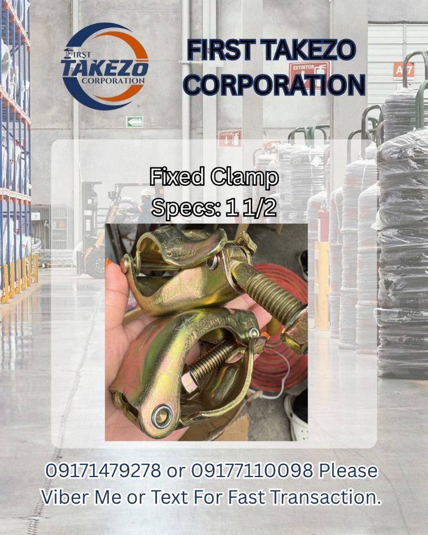 Fixed Clamp Specs: 11/2 (Category: Everything Else Others) located in Manila. Submitted by joeyroque09 (Listing ID 1465196913, Image 1). Description: Fixed Clamp Specs: 11/2.