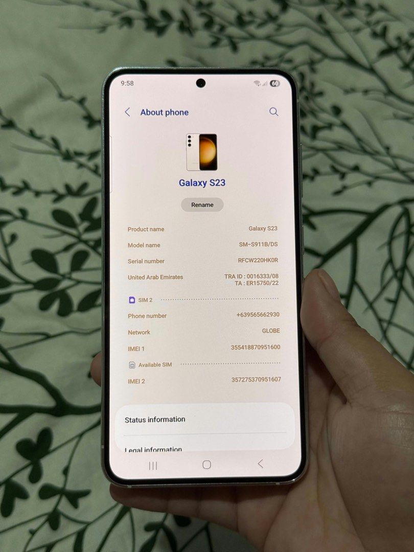 For Sale: Samsung Galaxy S23 (Category: Samsung) located in Manila. Submitted by arilovee (Listing ID 1465325962, Image 3). Description: **FOR SALE: Samsung Galaxy S23 128GB 📱** ✨ Original Samsung Galaxy S23 ✨ 128GB Storage ✨ Bought in 2023 ✨ Good working condition ✨ All functions working properly 📍 Location: Isulan (For meet ups) .