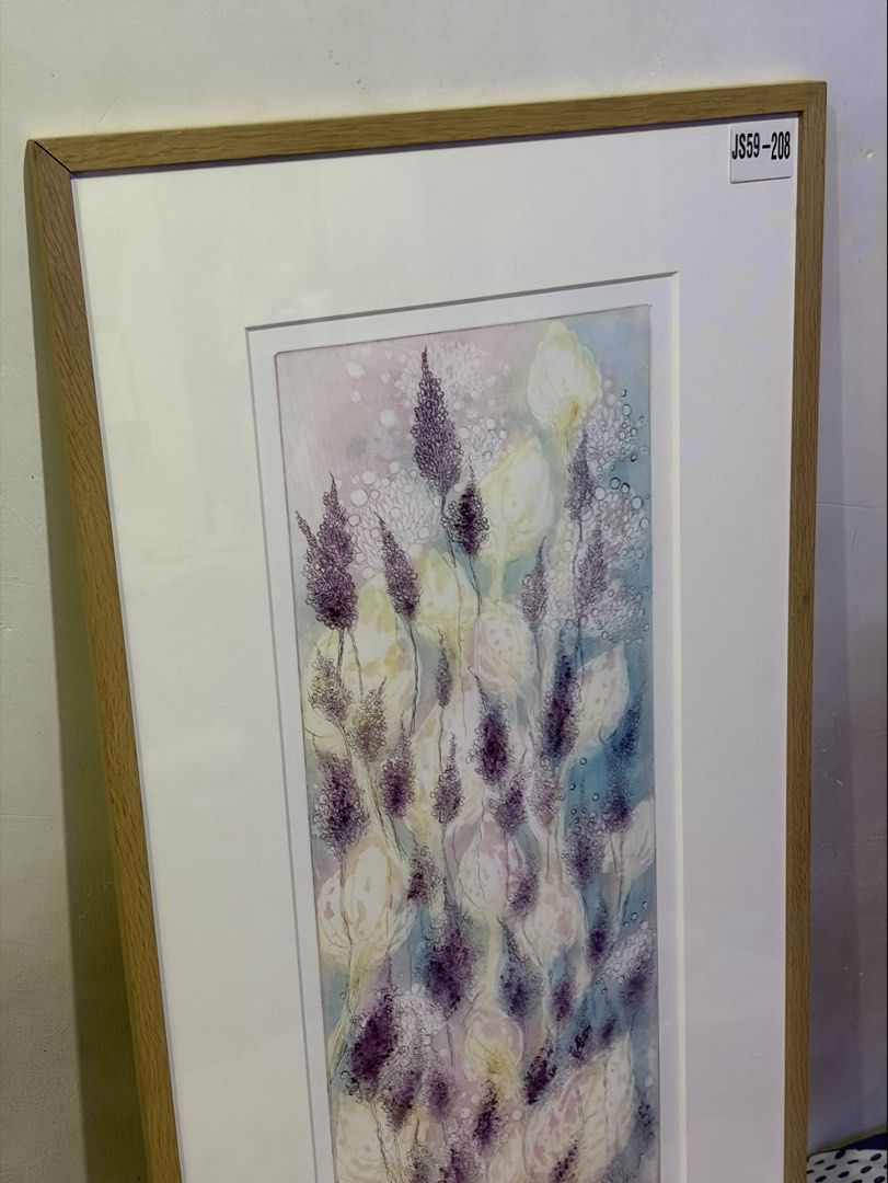 Framed Lavender Botanical Art Print (Category: Frames & Pictures) located in Manila. Submitted by arelsnts (Listing ID 1465382222, Image 2). Description: Botanical 'Lavender' art print in a soft watercolor style with a light wood frame and white mat. Ready to hang, perfect for home decor. In Frame with Glass. .