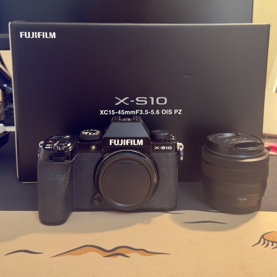FUJIFILM SET X-S10 Mirrorless Camera with Lens (Category: Cameras) located in Pasig City. Submitted by sam00939 (Listing ID 1465251426, Image 1). Description: FUJIFILM X-S10 Mirrorless Camera with XC 15-45mm (SET ONLY) The set includes: - Fujifilm XS-10 Body (Black) - Fujifilm XC 15-45mm - Original box with manual and charger - Fujifilm battery - 16GB SD card RFS: No issues; will get a more compact camera Low shutter count Used casually Good for 