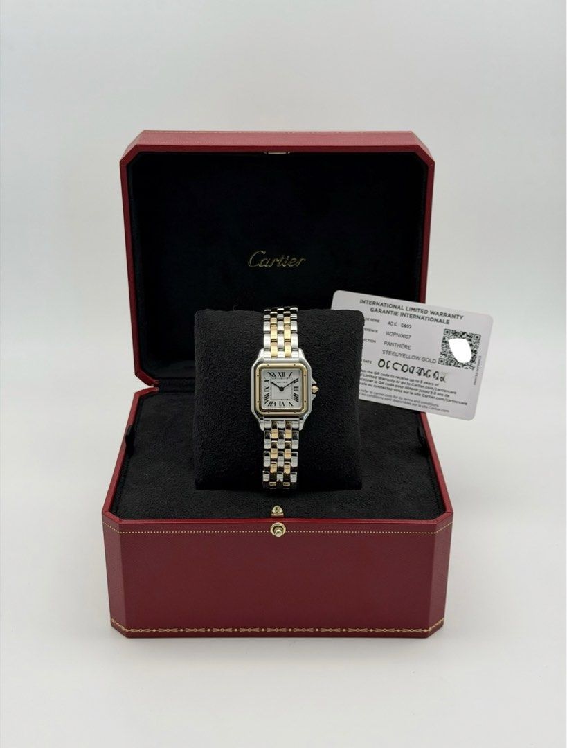 Fullset Cartier Panthere Medium Two Tone Yellow Gold (Category: Luxury Watches) located in Manila. Submitted by timelesseleganceph (Listing ID 1465199258, Image 2). Description: Fullset Cartier Panthere Medium Two Tone Yellow Gold Reference W2PN0007 Size 27mm x 37mm Quartz movement Dated 2022 International Warranty Til 2030 Complete/Fullset - Watch, Box & Warranty Card.