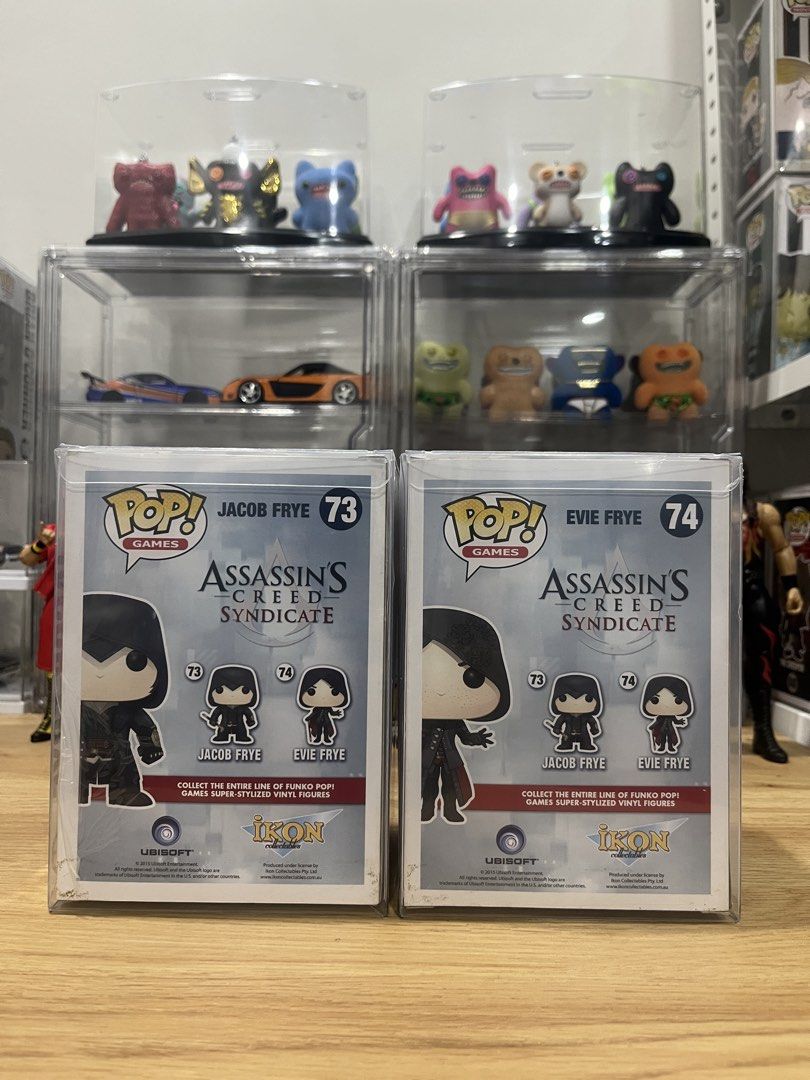 Funko Pop Games Assassin’s Creed Syndicate (Category: Action & Battle Toys) located in Bacoor. Submitted by chongscollectibles (Listing ID 1465309583, Image 3). Description: Both box conditions are 8.9/10. Protectors included. Mop:Gcash Mod:Lalamove, LBC, J&T 📍The District Dasmariñas, Alabang Town Center, Festival Mall, Rockwell Makati (by schedule)..