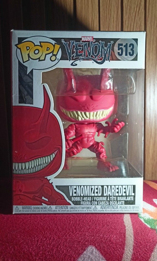 Funko Pop! Marvel - VENOM - Venomized Daredevil #513 (Category: Figurines & Statues) located in Manila. Submitted by hunts_collectibles (Listing ID 1465302453, Image 1). Description: -Box condition: 9/10 -BobbleHead.