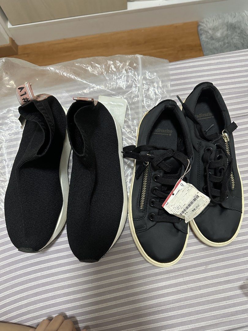 Get both for 250 - Zara & Stradivirus (Category: Sneakers) located in Antipolo. Submitted by _prelovedkikay (Listing ID 1465227370, Image 1). Description: Both size 35 22.5 CM Na stock lang po di nagamit. Selling it for 250 both na ZARA & Stradivirus.