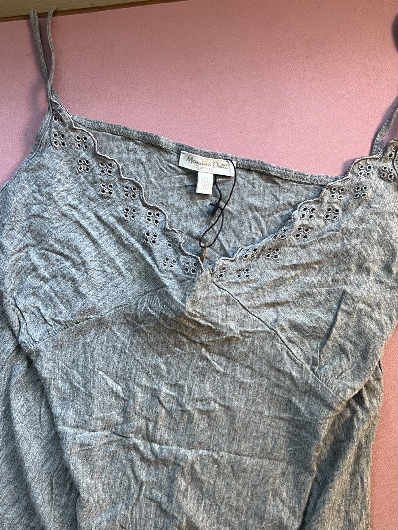 grey camisole top (Category: Sleeveless) located in Davao. Submitted by hojichafromsips (Listing ID 1465207743, Image 2). Description: -dvo based -size S -MOP: gcash -MOD: maxim meetup: jollibee circumferential rd. (near dmsf).