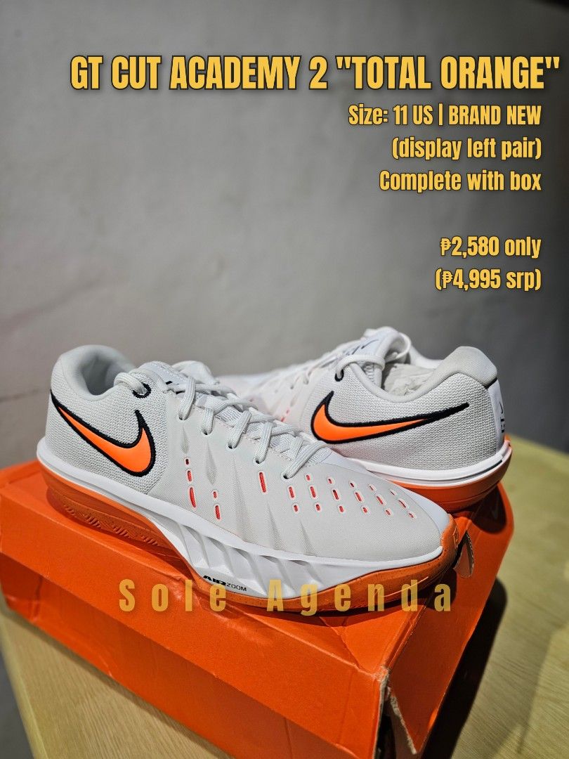 GT Cut Academy 2 "Total Orange" (Category: Sneakers) located in Manila. Submitted by ejjjjj09 (Listing ID 1465335656, Image 1). Description: ⚡SALE or TRADE + CASH⚡ GT Cut Academy 2 "Total Orange" Size: 11US | BRAND NEW (display pair) Complete with box ₱2,580 only (₱4,995 srp) Payment First (No COD / No COP) 📍 Pin: Sole Agenda 🤝 Meetup: Townsville Sabang, Dasmariñas, Cavite 📦 Shipping: Lalamove or J&T #SoleAgenda #OriginalShoes #AuthenticShoes 