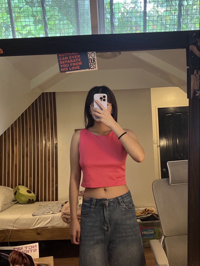 GTWFAB hot pink crop top (Category: Sleeveless) located in Davao. Submitted by hojichafromsips (Listing ID 1465202218, Image 1). Description: -dvo based -size S -MOP: gcash -MOD: maxim meetup: jollibee circumferential rd. (near dmsf).