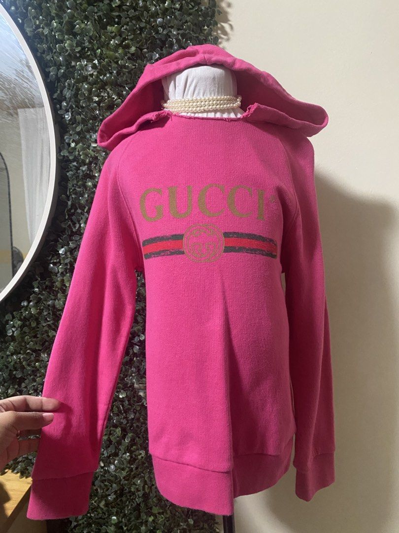 Gucci jacket with hoodie (Category: Luxury Apparel) located in Manila. Submitted by avathriftedcloset (Listing ID 1465333940, Image 1). Description: 4-6 yrs old.