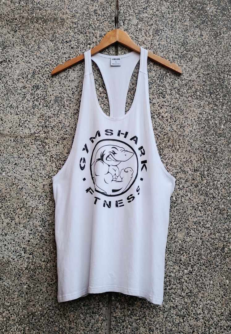 GYMSHARK LEGACY STRINGER (Category: Activewear) located in Davao. Submitted by st333tcartel (Listing ID 1465314345, Image 1). Description: Large Length 31 Width 19.5.
