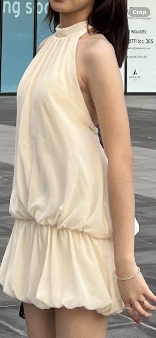 Halter Backless Dress Beiege (Category: Dresses) located in Caloocan City. Submitted by gwynklr (Listing ID 1465209345, Image 3). Description: Aloruh Womens Halter Backless Dress (s-m).