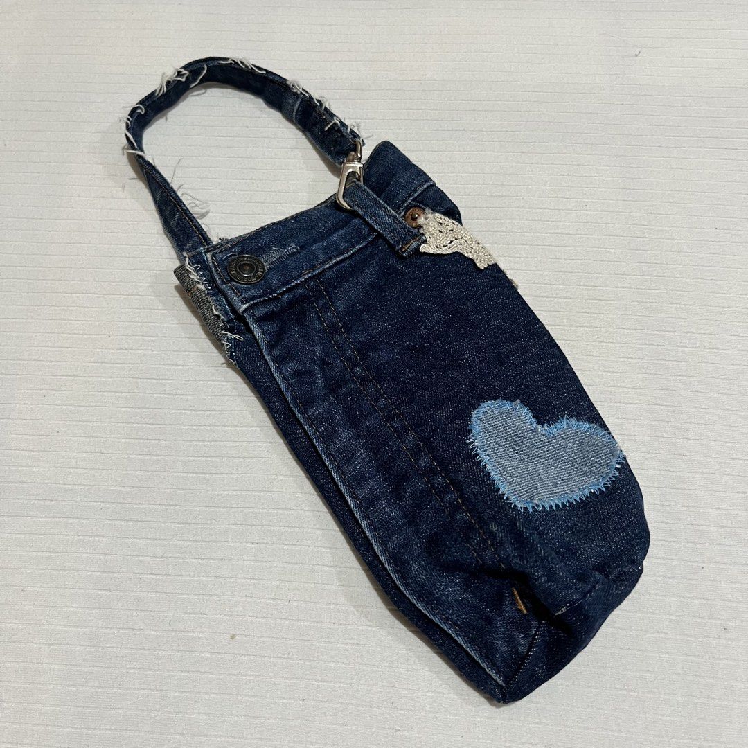‼️📢SUPER SALE🔥‼️ Handcrafted Upcycled Denim Water Bottle Pouch (Category: Purses & Pouches) located in Mangaldan. Submitted by janzyvi (Listing ID 1465211435, Image 3). Description: .
