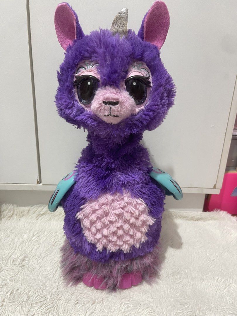 Hatchimals Wow Llalacorn interactive toy by Spin Master (Category: Interactive Toys) located in Manila. Submitted by jassie06 (Listing ID 1465313799, Image 2). Description: Super duper cute and amazing. Super low selling price. Working 🩷 What you see is what you get, as is. Please always manage expectations since this is preloved Napaka Mahal po original price nito pero selling super low na lang po 🥹.