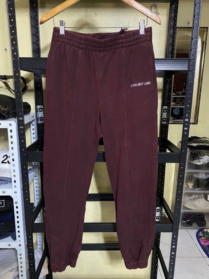 Helmut lang burgundy pants (Category: Joggers) located in San Jose. Submitted by shady.archives (Listing ID 1465373298, Image 1). Description: Small 28-30 waist.