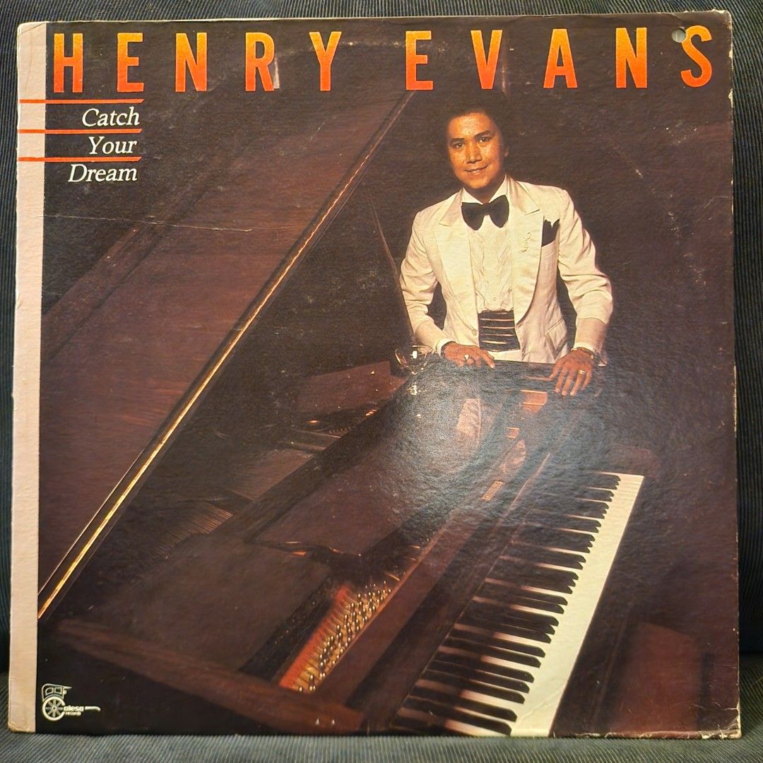 Henry Evans Catch Your Dream Vinyl Record LP (Category: Vinyls) located in Caloocan City. Submitted by Secondhand_Sureshots (Listing ID 1465275832, Image 1). Description: - Artist & Album: Henry Evans - Catch Your Dream - Label & Format: Alesa Records, Stereo, Side 1, Blue Label - Manufacturing: Made in the Philippines by Dyna Products, Inc. (1984) - Tracklist: Must Have You, In Your Eyes, You, You And Why, Tell Me Why - Condition Note: Has tape 