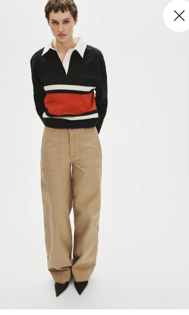 H&M Beige Cotton Canvas Trouser (Category: Other Bottoms) located in Lapu Lapu. Submitted by days1189 (Listing ID 1465337092, Image 1). Description: Please see photos for details.