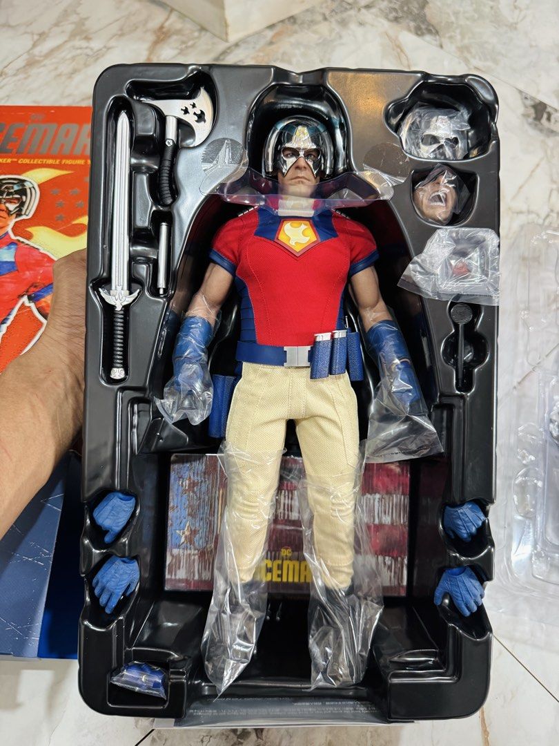 Hot Toys Peacemaker 1/6 Scale (Category: Figurines & Statues) located in Paranaque City. Submitted by icko007 (Listing ID 1465222090, Image 3). Description: Hot Toys Peacemaker 1/6 Scale Bib No issue Complete ₱𝟏4,𝟓𝟎𝟎 Only Dibs now pay now / No Rush Shipping ‼️ Location Paranaque Payment Gcash/Bpi Shipping Lalamove/Lbc Buyers Risk / Fee ‼️Seller is not responsible for: lost, stolen, or damaged packages..