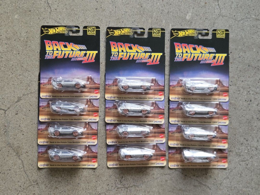 Hotwheels BTTF3 DMC DeLorean Premium Diecast (Category: Action & Battle Toys) located in Pasig City. Submitted by ge_borro (Listing ID 1465185654, Image 1). Description: Back to the Future Time Machine Brandnew sealed Price posted for 1pc.