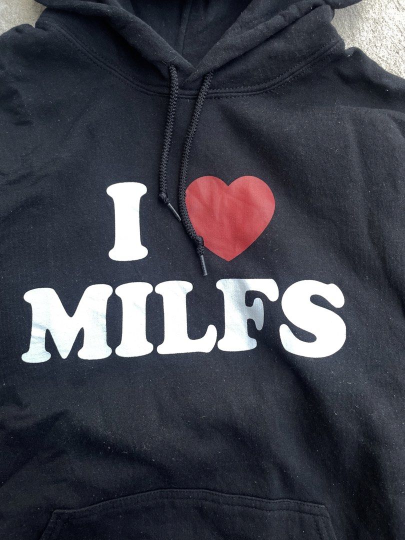 I ❤️ MILFS Hoodie (Category: Hoodies) located in Manila. Submitted by jarchive (Listing ID 1465257217, Image 2). Description: - Excellent condition - Color rate 9/10 - Size large - 21 width - 24 length MOP: GCASH 📩.