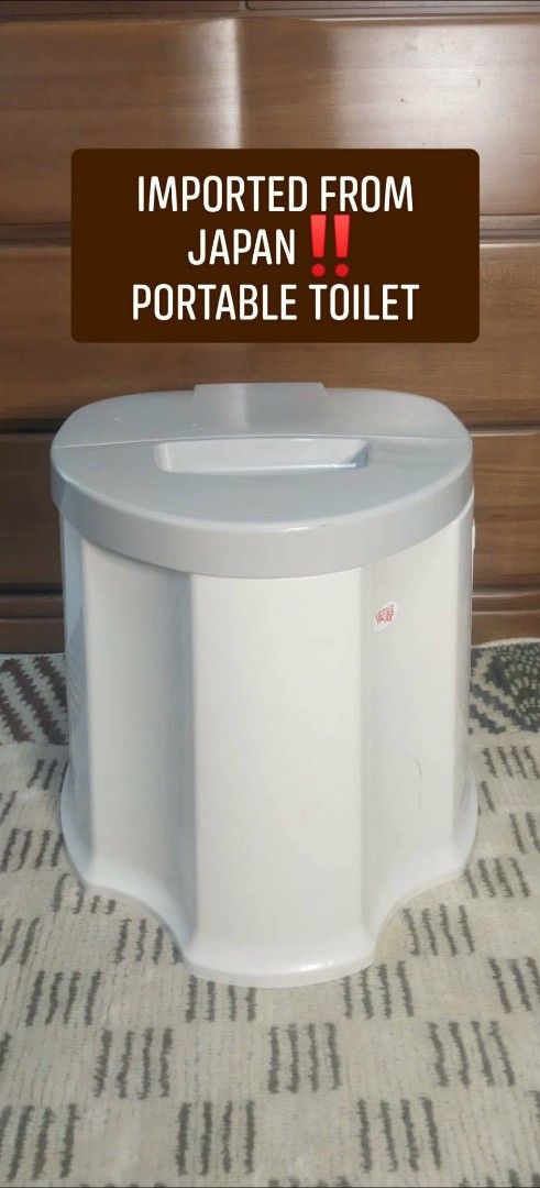 Imported from Japan portable toilet (Category: Bathroom & Kitchen Fixtures) located in Valenzuela. Submitted by se_japansurplus (Listing ID 1465353369, Image 1). Description: 🔥🔥IMPORTED FROM JAPAN‼️ PORTABLE TOILET🔥🔥 🎌GOOD FOR ELDERLY/PREGNANT AND DISABLED 🎌WITH TISSUE HOLDER NO ISSUE✅ IN GOOD CONDITION.