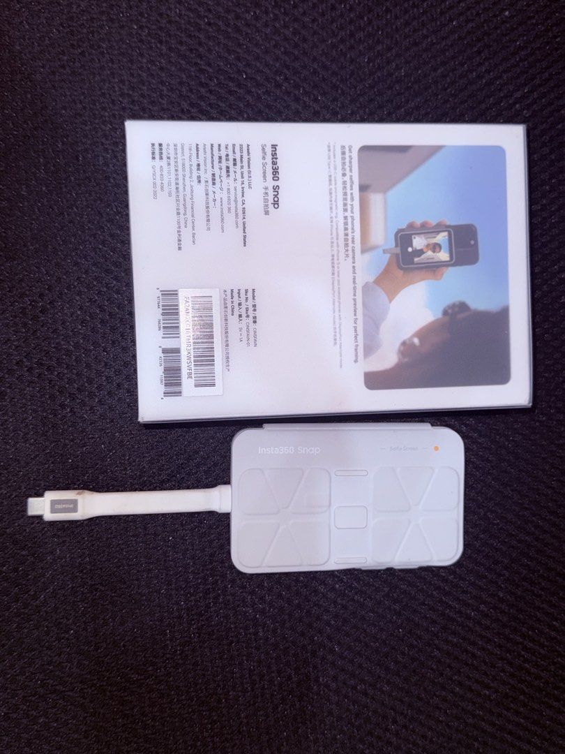 Insta 360 Snap Selfie Screen (Category: Other Mobile & Gadget Accessories) located in Quezon City. Submitted by gavinarevalo (Listing ID 1465185235, Image 2). Description: No issue open bix only! Di nagamit Impulsive buyer! .