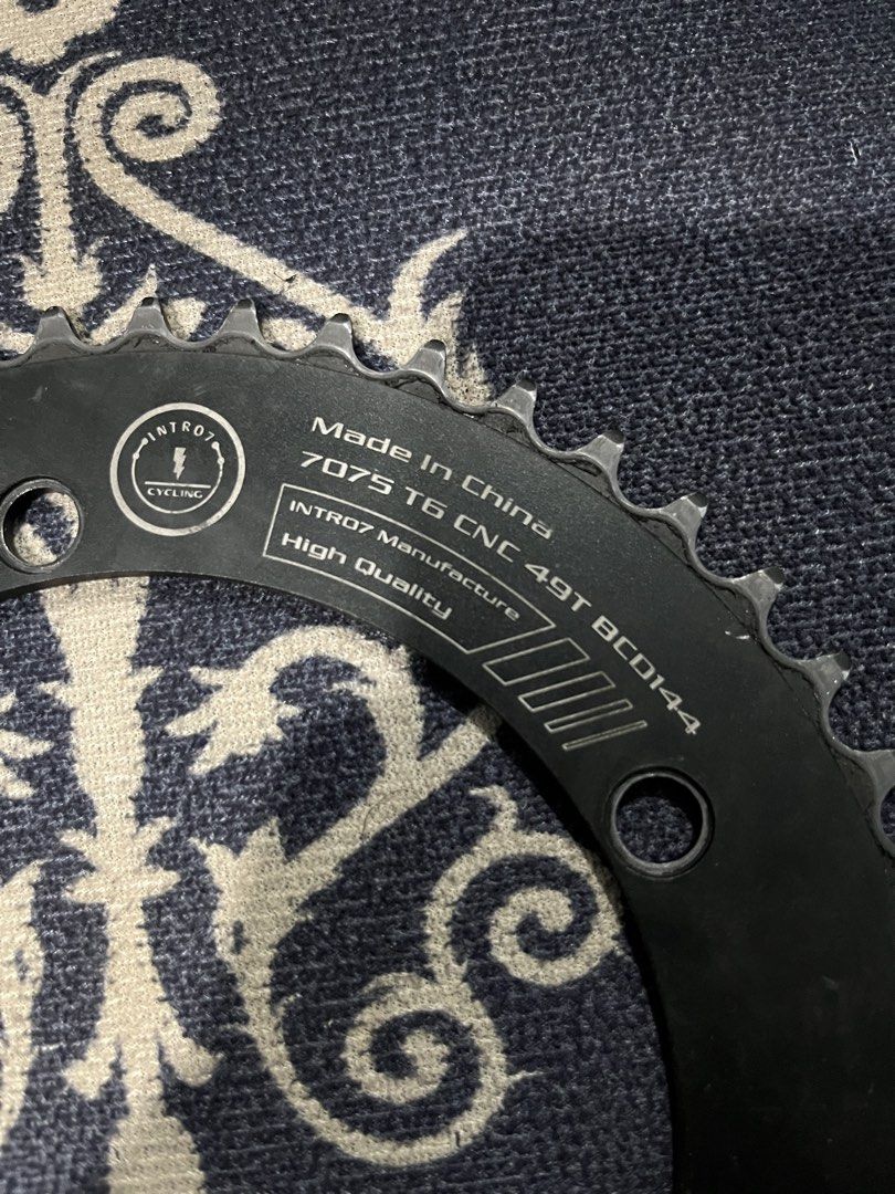 Intro7 Chainring (Category: Parts & Accessories) located in Singapore. Submitted by niggaboy67 (Listing ID 1465227607, Image 2). Description: Intro7 Chainring for sale 49 Tooth 144 Bcd No bent or chipped teeth Condition is as seen Meet up Location can be discussed Looking for $30.