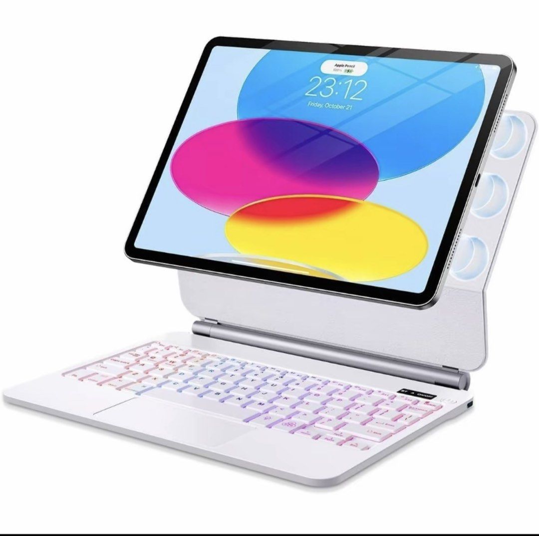 ipad 11th gen a16 2025 keyboard magnetic white case (Category: iPad) located in Makati City. Submitted by chescakes.closet (Listing ID 1465374812, Image 1). Description: accidentally bought two, got it for ₱3k and selling it for ₱2.5k!.