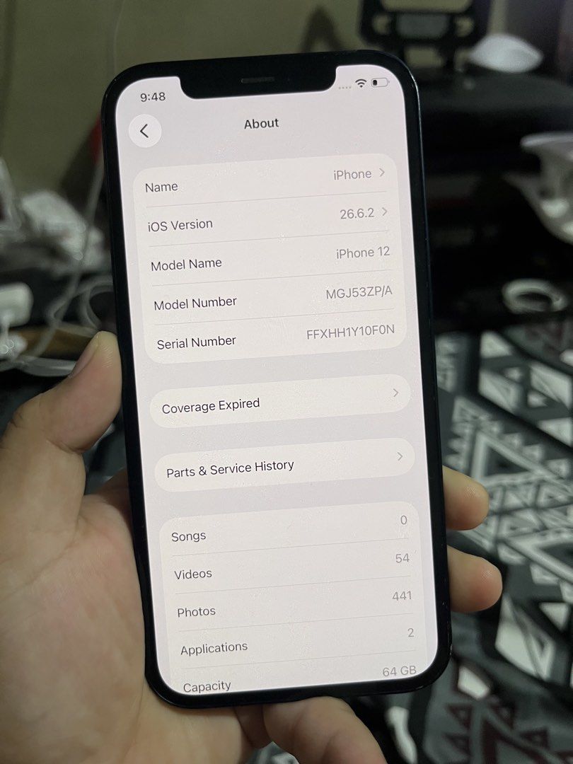 iPhone 12 64GB SMARTLOCK (Category: iPhone 12 Series) located in Manila. Submitted by rieee17 (Listing ID 1465345373, Image 3). Description: IPHONE 12 64GB 9K FIX LOCAL VARIANT NO HISTORY OF REPAIR TRUETONE WORKING FACE ID WORKING NO HIDDEN ISSUE 74% BATTERY HEALTH TNT SMART ONLY UNLI RESET/CHECK MINIMAL PAINTCHIPS and 2DENT INCLUSION: UNIT CASE NOVALICHES QUEZON CITY.