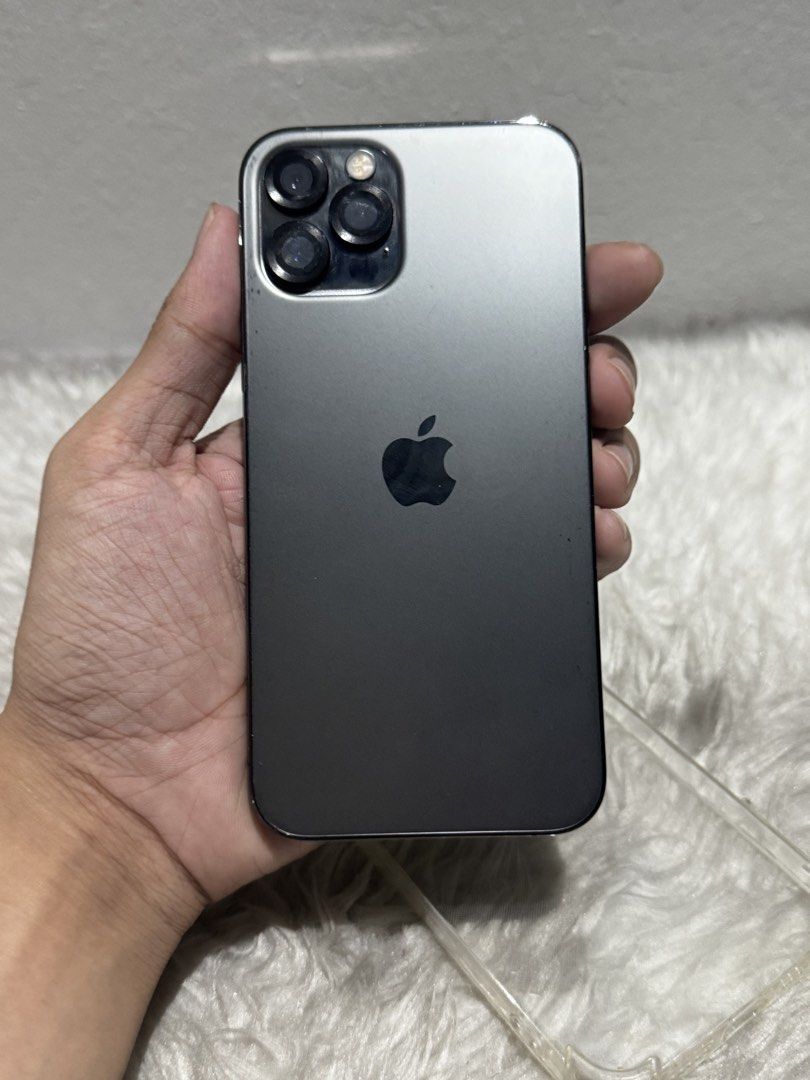 Iphone 12 pro 128gb (Category: iPhone 12 Series) located in Marikina City. Submitted by bryanroblesss (Listing ID 1465231011, Image 1). Description: Iphone 12 Pro 128GB ntc approved - 14,800 Open for swap to IOS 73% BH no issue at all openline Meetup : Marikina, San Mateo, Lrt2/Mrt or Tanay.