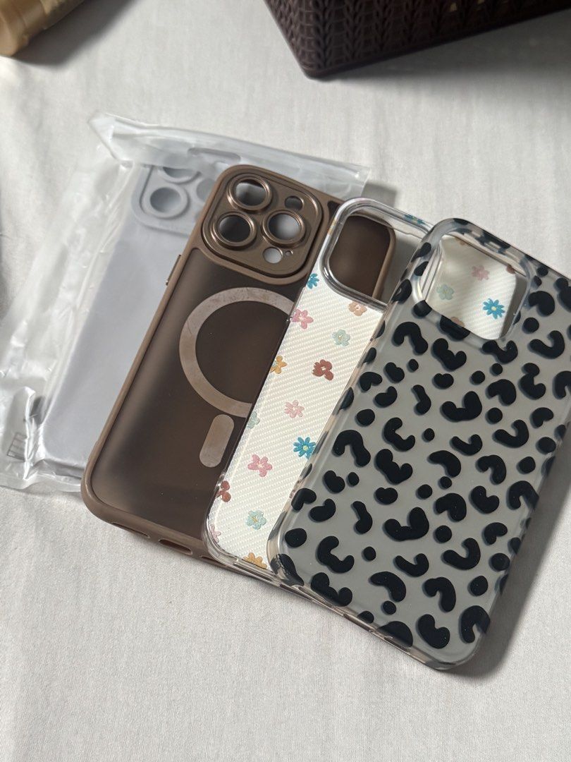 iPhone 15 pro max case [ALL IN] (Category: Cases & Sleeves) located in Marikina City. Submitted by aincrz (Listing ID 1465184302, Image 1). Description: 2nd hand case! with 1 brand new (grey) *floral and animal print :).