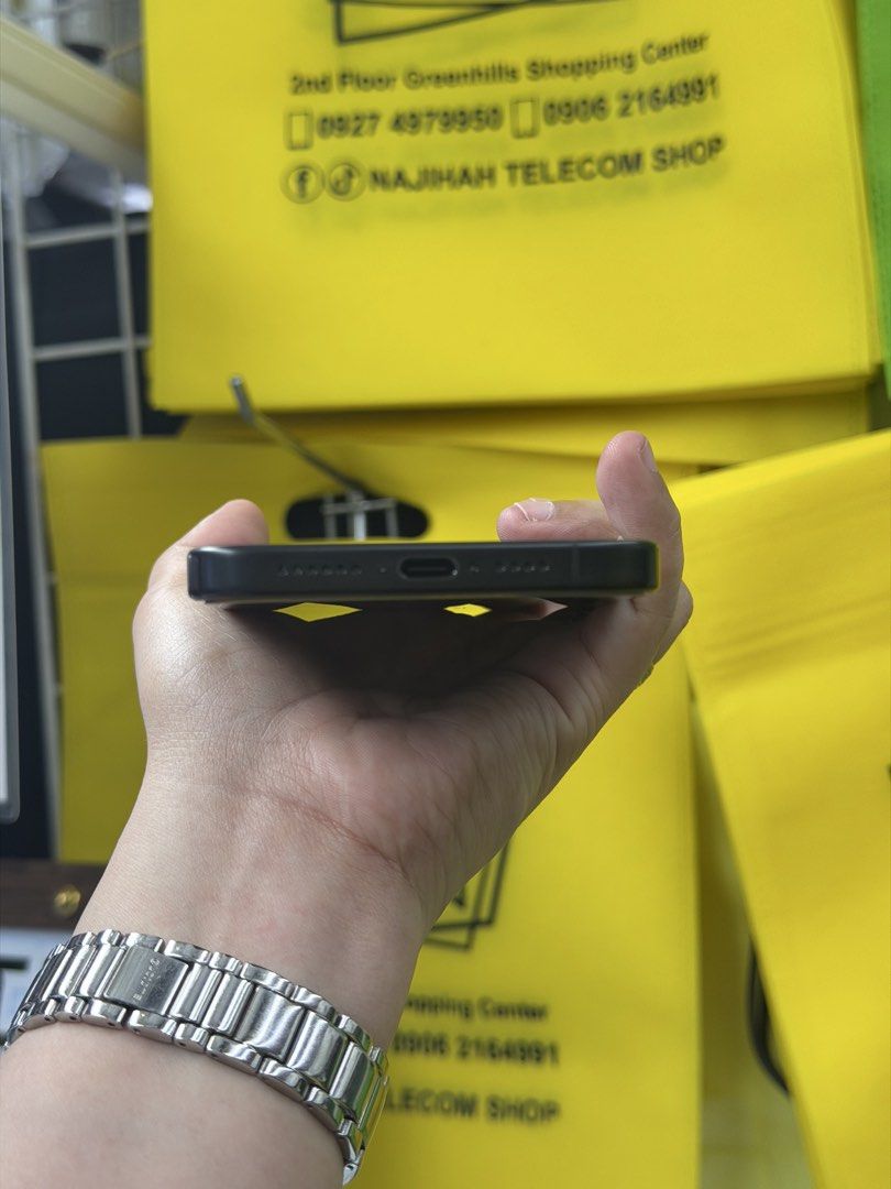 Iphone 15 Promax 512GB 96BH NTC approved openline no issues (Category: iPhone 15 Series) located in San Juan City. Submitted by najihahtelecomshop2018 (Listing ID 1465202280, Image 3). Description: Legit Store | Original unit FOR SALE | TRADE / SWAP ▫️INSTALLMENT thru: 🔸Credit Card (straight / installment) 🔸Ggives / Gcredit + 6% interest 🔸Spay Later + 6% interest (RFS: Buy and Sell any kinds of Gadgets) Description: iPhone 15 Promax 512GB ( ot