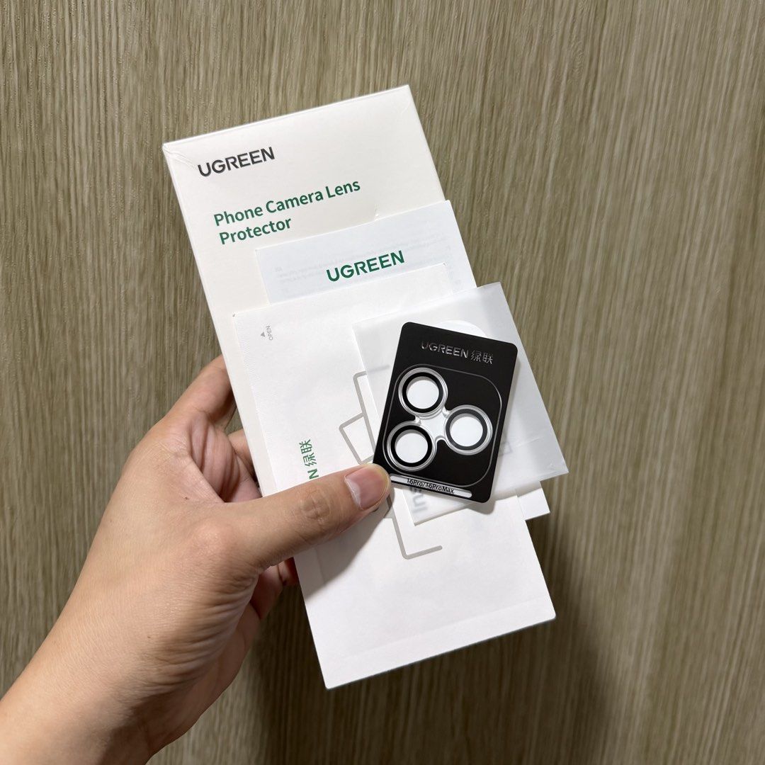 iPhone 16 Pro/16 Pro Max Camera Lens Protector (1-Pack) ₱200 (Category: Other Mobile & Gadget Accessories) located in Taguig. Submitted by cee.declutters (Listing ID 1465256005, Image 2). Description: iPhone 16 Pro/16 Pro Max Camera Lens Protector (1-Pack) ₱200 Brand: UGreen Pick up at my Taguig location or ship anywhere (SF c/o of buyer).