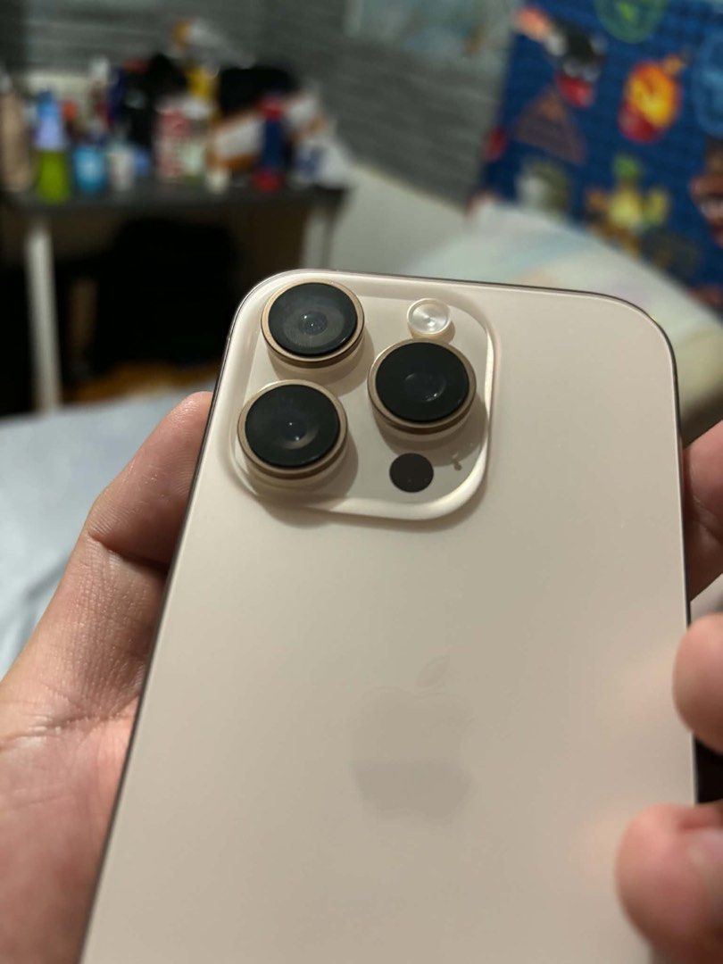 iPhone 16 Pro (Category: iPhone 16 Series) located in Manila. Submitted by ma_mm (Listing ID 1465320428, Image 2). Description: SALE OR SWAP SA LOWER UNIT ADD CASH ‼️RUSH‼️ - iPhone 16 PRO - ✅Desert Titanium ✅128gb ✅87% BH ✅FU ANYSIM ✅ALL WORKING ✅UNLI RESET ✅NO ISSUES OVERALL 98% MAKINIS PRISTINE CONDITION ✅UNLI CHECK UPON MEET UP ✅NEGO SA SURE BUYER INCLUSIONS: ✅ORIG BOX SAME IMEI ✅CASE Swapping price : 42K 📍MEET UPS: JOLLIBEE MOLINO// AROUND 