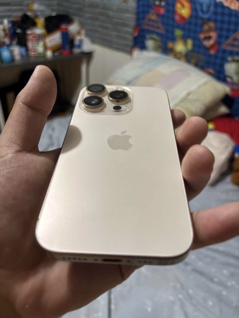 iPhone 16 Pro (Category: iPhone 16 Series) located in Manila. Submitted by ma_mm (Listing ID 1465320428, Image 3). Description: SALE OR SWAP SA LOWER UNIT ADD CASH ‼️RUSH‼️ - iPhone 16 PRO - ✅Desert Titanium ✅128gb ✅87% BH ✅FU ANYSIM ✅ALL WORKING ✅UNLI RESET ✅NO ISSUES OVERALL 98% MAKINIS PRISTINE CONDITION ✅UNLI CHECK UPON MEET UP ✅NEGO SA SURE BUYER INCLUSIONS: ✅ORIG BOX SAME IMEI ✅CASE Swapping price : 42K 📍MEET UPS: JOLLIBEE MOLINO// AROUND 