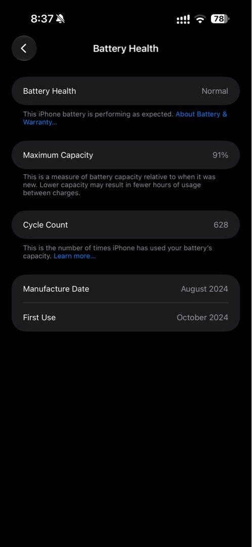 iPhone 16 Pro Max (512gb) Siri AI enabled (Category: iPhone 16 Series) located in Taytay. Submitted by emmancerda09 (Listing ID 1465304323, Image 2). Description: iPhone 16 Pro Max - 512gb - 91% battery Health - smooth as new - NO DENTS - NO SCRATCHES - with free original Apple Leather Case.