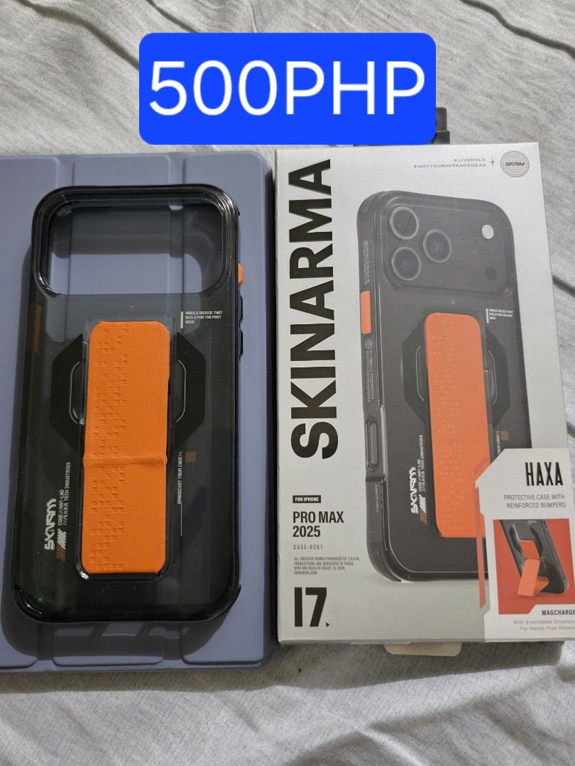 IPHONE 17 PRO MAX CASES (Category: Cases & Sleeves) located in Mandaluyong City. Submitted by cammay00 (Listing ID 1465214250, Image 1). Description: BARELY USED IPHONE 17 PRO MAX CASES.
