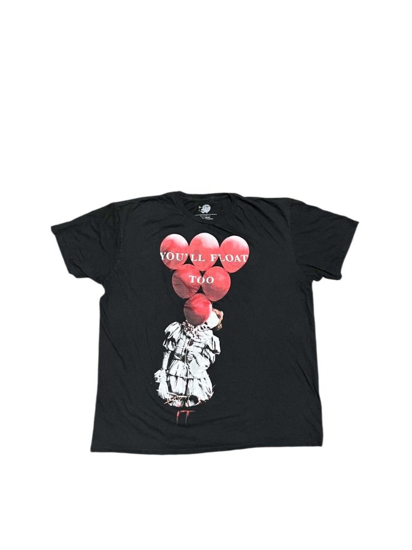"IT" Pennywise (Category: Tshirts & Polo Shirts ) located in Bacolod City. Submitted by squarer00ts (Listing ID 1465205471, Image 1). Description: IT" Pennywise •Size on tag: Xlarge •Dimension: Width 22 × Length 27 •Need wash.