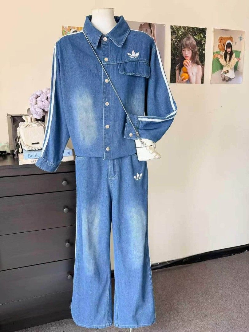 Jacket denim terno pants (Category: Sets or Coordinates) located in Manila. Submitted by raredeer-4deb4e (Listing ID 1465294436, Image 3). Description: can fit upto xxl pm for orders.