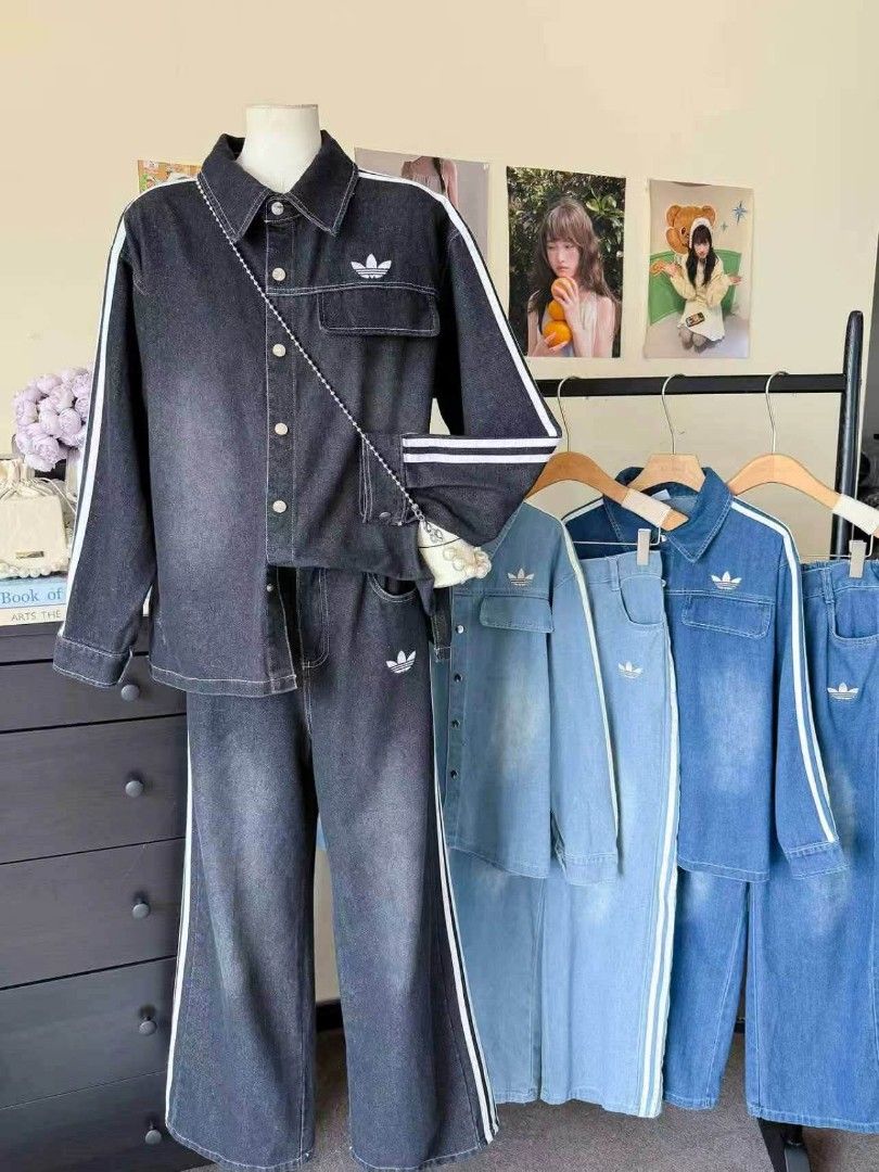 Jacket denim terno pants (Category: Sets or Coordinates) located in Manila. Submitted by raredeer-4deb4e (Listing ID 1465294436, Image 2). Description: can fit upto xxl pm for orders.